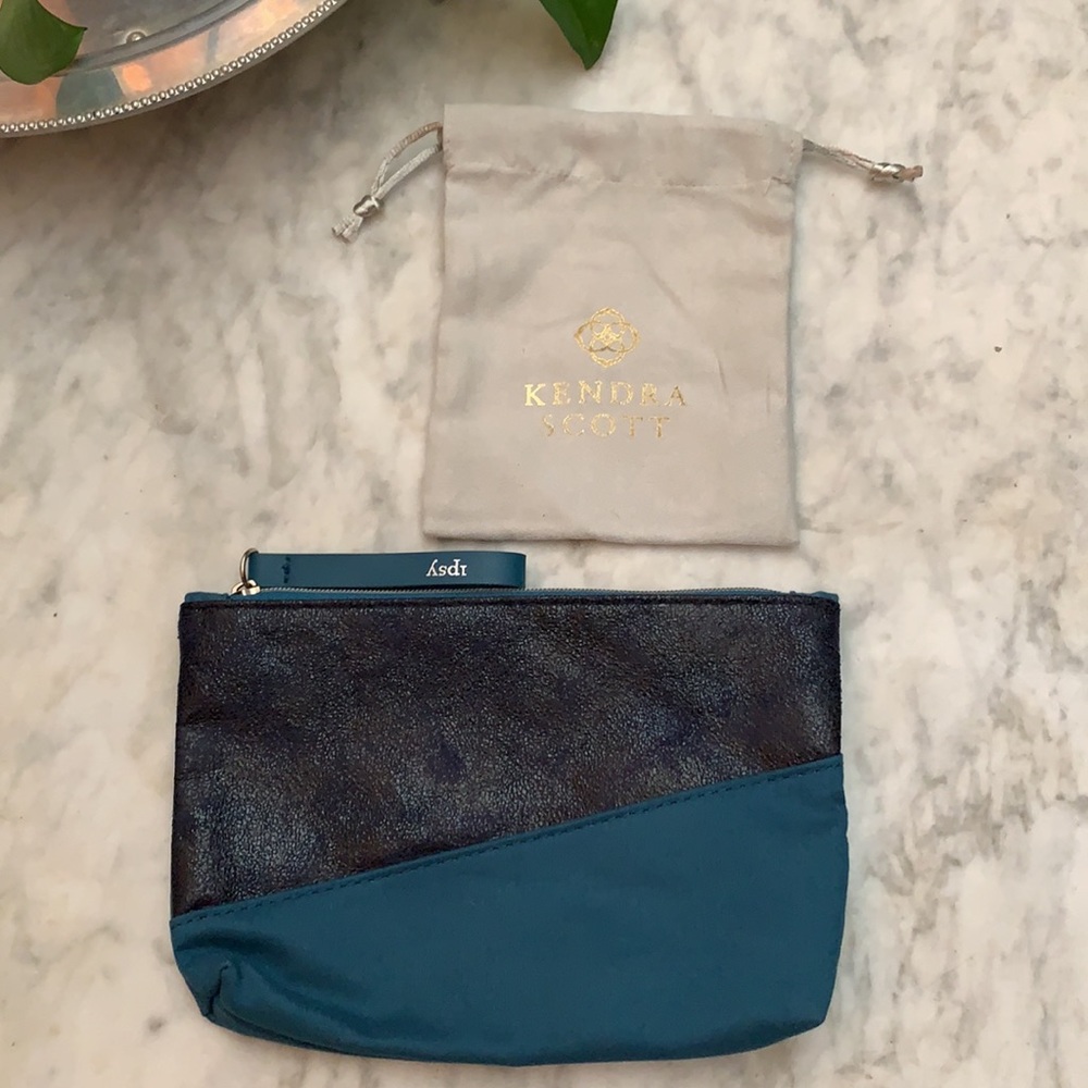 Ipsy Black/Teal & Microsuede Kendra Scott Bags